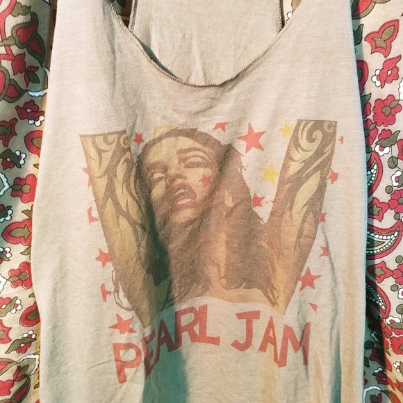 Pearl Jam Triblend ladies tank Soundgarden 90s refire Racerback tanktop NWT - Picture 1 of 4